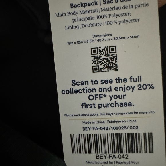 NWT Beyond Yoga Bag - Picture 6 of 6